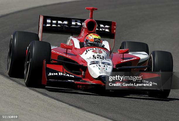 Dan Wheldon drives the Andretti Green Racing Jim Beam/Klein Tools Honda Dallara during practice for the Indy Racing League IndyCar Series Menards...
