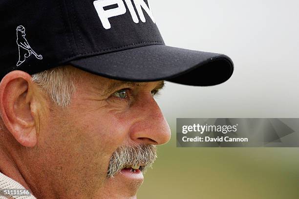 Mark James of England during the third round of the Senior British Open on the Dunluce Course at Royal Portrush Golf Club on July 24, 2004 Portrush,...