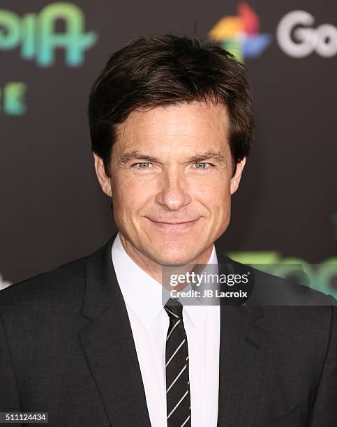 Actor Jason Bateman attends the premiere of Walt Disney Animation Studios' 'Zootopia' held at the El Capitan Theatre on February 17, 2016 in...