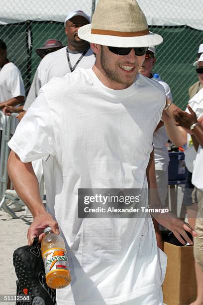 Justin Timberlake at the N'SYNC 6th annual Challenge for the Children skills competition on July 24, 2004 in South Beach, Miami, Florida .