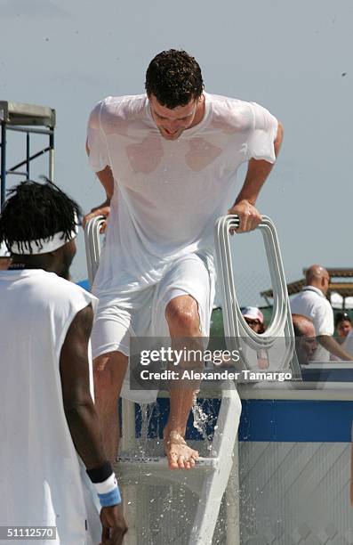 Justin Timberlake at the N'SYNC 6th annual Challenge for the Children skills competition on July 24, 2004 in South Beach, Miami, Florida.