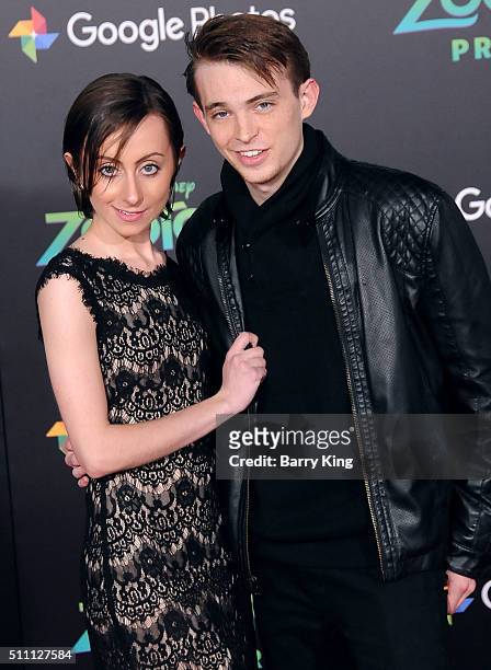 Actress Allisyn Ashley and actor Dylan Riley Snyder attend the Premiere of Walt Disney Animation Studios' 'Zootopia' at the El Capitan Theatre on...