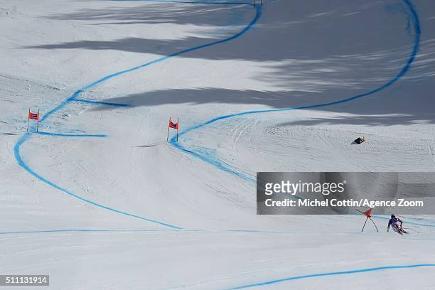 Klaus Kroell of Austria competes during the Audi FIS Alpine Ski World Cup Men's Downhill Training on February 18, 2016 in Chamonix, France.