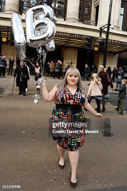 Beth Ditto fashion collection launch at Selfridges on February 18, 2016 in London, England.