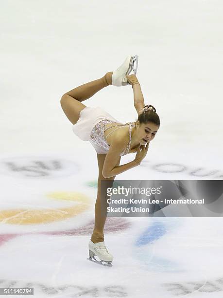 Michaela du Toit of Republic of South Africa performs during Ladies Short Program on day one of the ISU Four Continents Figure Skating Championships...