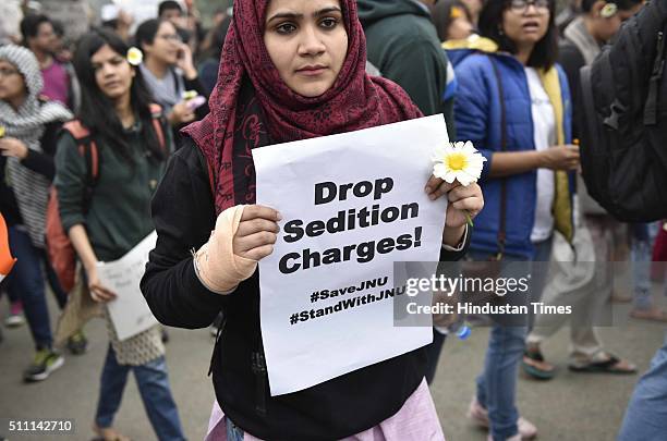 Students took out a march in support of JNUSU president who was sent to judicial custody, all the student supporters join other AISA activists at...