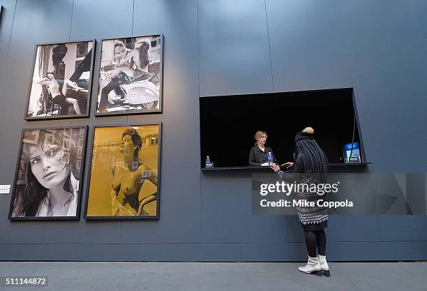 View the Pirelli Lounge at Skylight Moynihan during Fall 2016 New York Fashion Week: The Shows - Day 1 on February 11, 2016 in New York City.