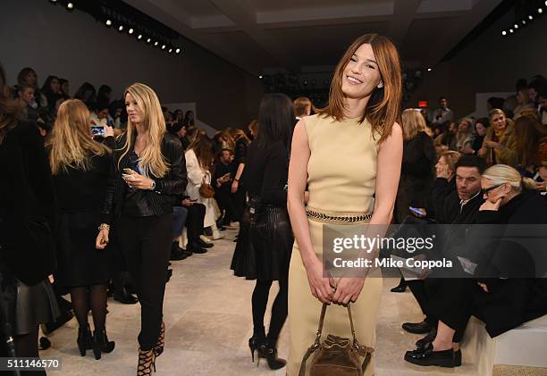 Hanneli Mustaparta attends the Ralph Lauren Fall 2016 fashion show during New York Fashion Week: The Shows at Skylight Clarkson Sq on February 18,...