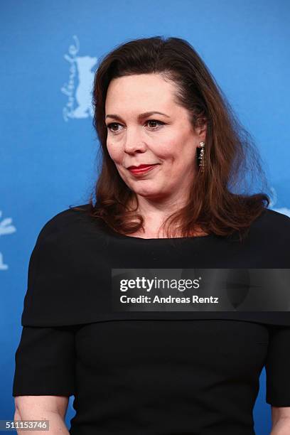 Actress Olivia Colman attends the 'The Night Manager' premiere during the 66th Berlinale International Film Festival Berlin at Haus der Berlinale on...