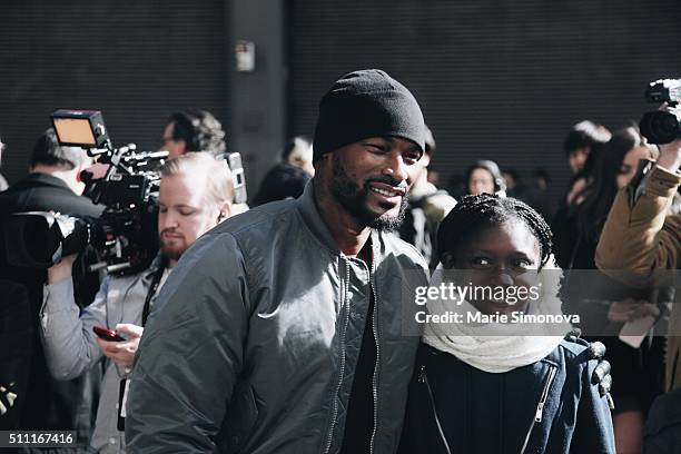 Tyson Beckford seen after Ralph Lauren runway show during New York Fashion Week at Women's Fall/Winter 2016 on February 18, 2016 in New York City.