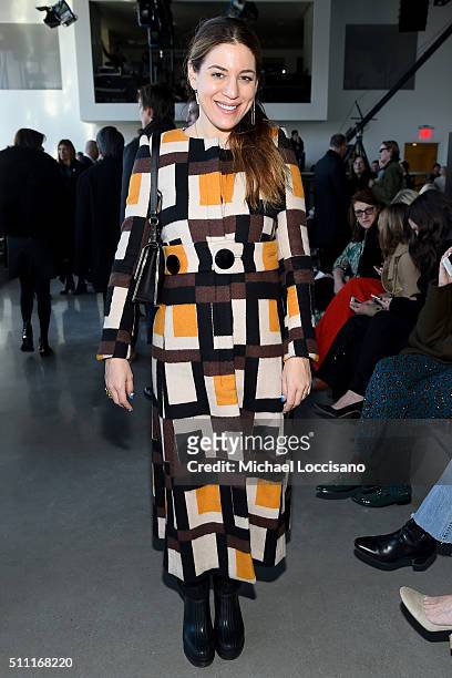 Style Director of NYLON Magazine, Dani Stahl, attends the Calvin Klein Collection Fall 2016 fashion show during New York Fashion Week at Spring...