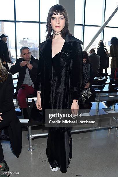 Model Hari Mef attends the Calvin Klein Collection Fall 2016 fashion show during New York Fashion Week at Spring Studios on February 18, 2016 in New...