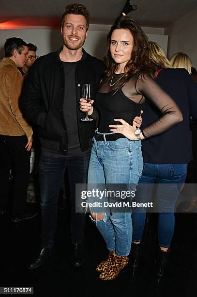 Rick Edwards and Emer Kenny attend a party hosted by Marks and Spencer, The British Fashion Council and Alexa Chung to kick off London Fashion Week...