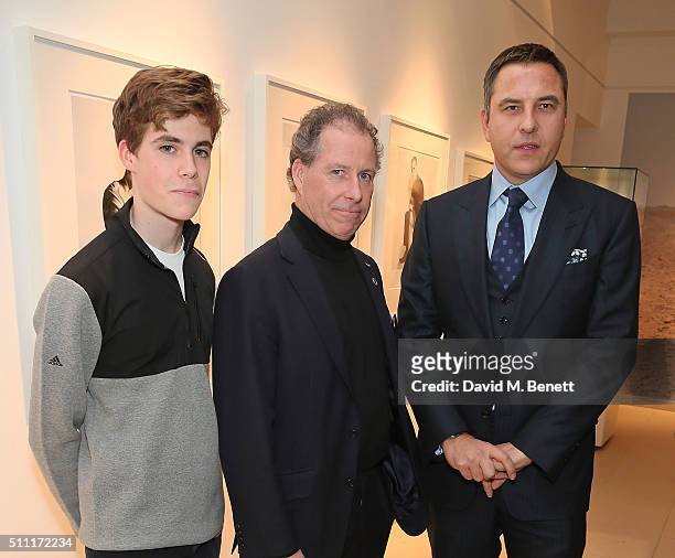 Charles Armstrong Jones, Viscount David Linley and David Walliams attend 'James Bond Spectre: The Auction' at Christie's King Street on February 18,...