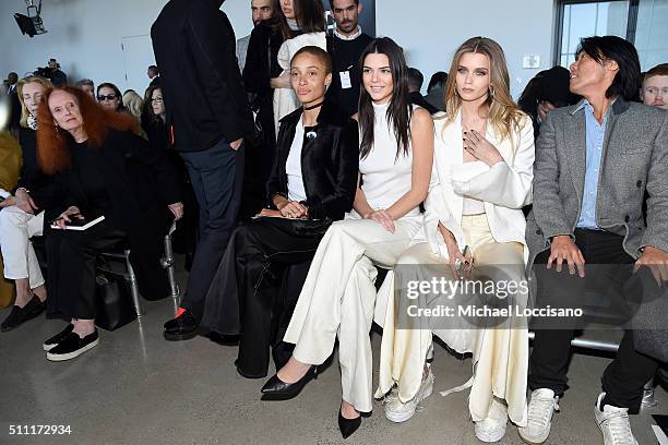 Vogue Fashion Director Tonne Goodman, Former Vogue Creative Director Grace Coddington, models Adwoa Aboah, Kendall Jenner, Abbey Lee Kershaw and...