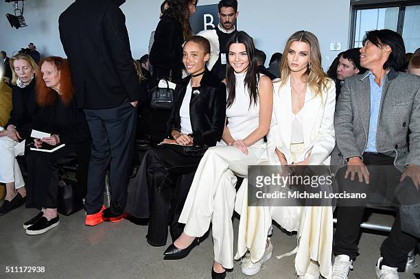 Vogue Fashion Director Tonne Goodman, Former Vogue Creative Director Grace Coddington, models Adwoa Aboah, Kendall Jenner, Abbey Lee Kershaw and...