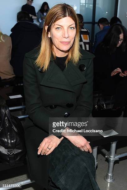 Vogue's Fashion Market/Accessories Director, Virginia Smith, attends the Calvin Klein Collection Fall 2016 fashion show during New York Fashion Week...