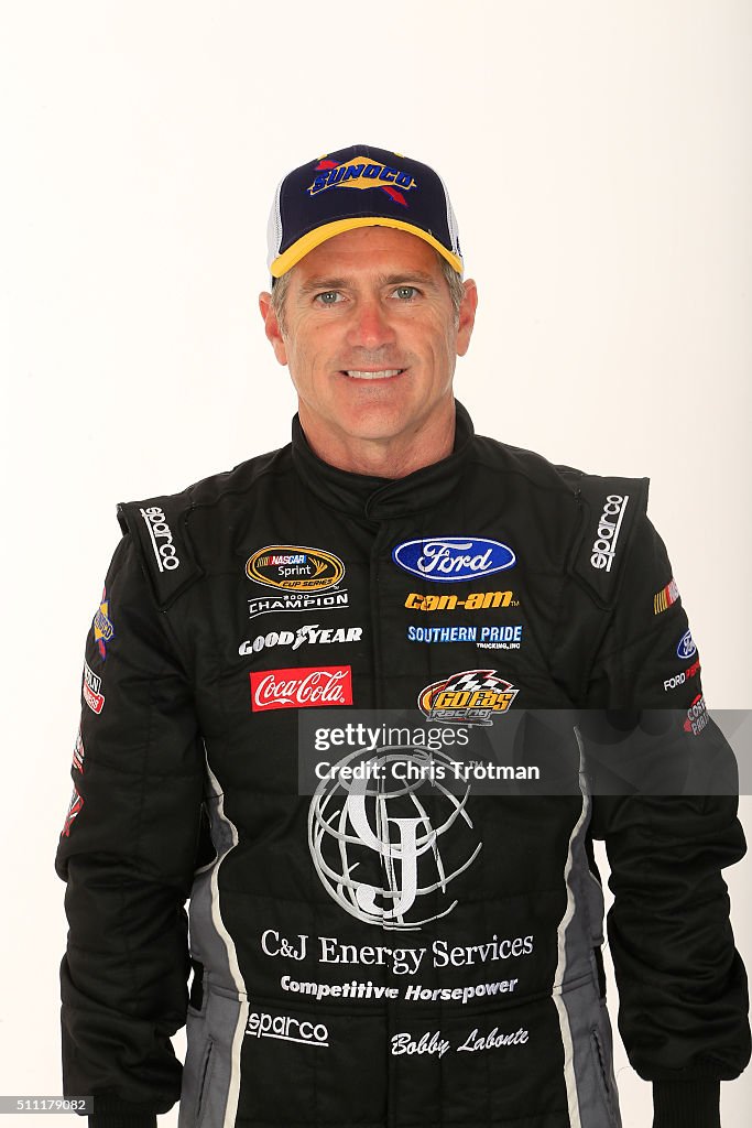 Bobby Labonte Sprint Cup Series driver Bobby Labonte poses for a photo at Daytona ...