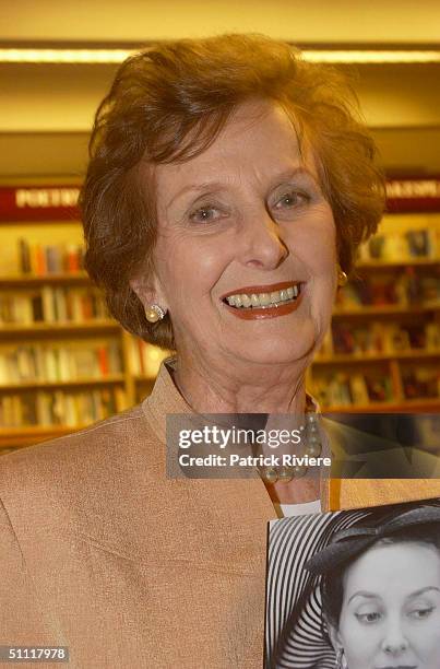 Australia's most photographed model of the 40s and 50s June Dally-Watkins launching her new book 'The Secret Behind My Smile' at Dymocks store in...