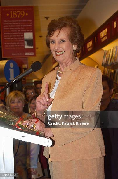 Australia's most photographed model of the 40s and 50s June Dally-Watkins launching her new book 'The Secret Behind My Smile' at Dymocks store in...