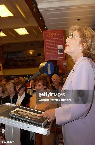 Ita Buttrose at the launching of Australian most photographed model of the 40s-50s June Dally-Watkins' new book - " The Secret Behind My Smile " at...