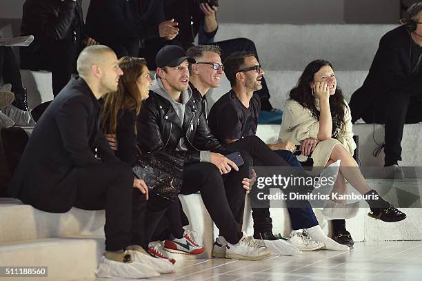 Designer Marc Jacobs prepares during rehearsal at Marc Jacobs Fall 2016 fashion show during new York Fashion Week at Park Avenue Armory on February...