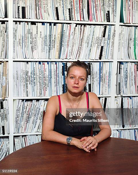 Actress Samantha Morton poses at a studio session on August 5, 2003 at the Artists Independent Network, in West London.