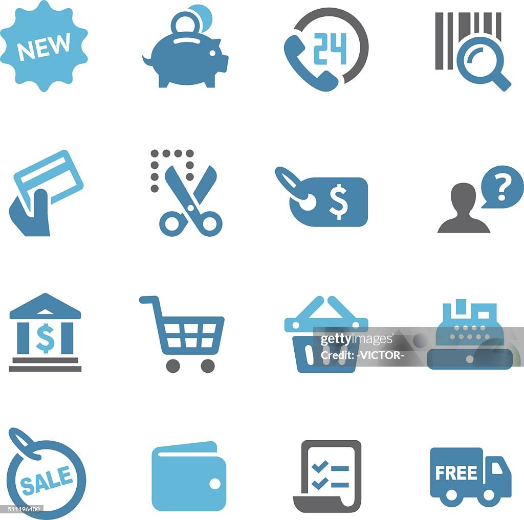 Shopping and Buying Icons Set - Conc Series