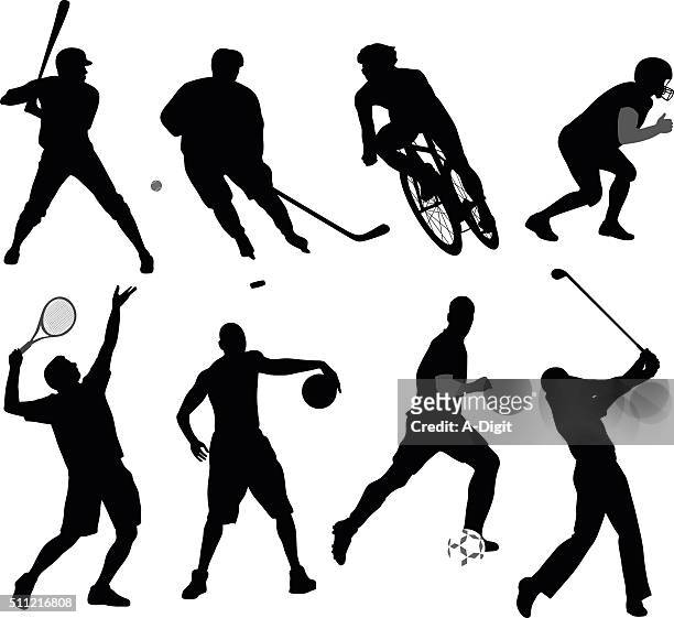 silhouette sport variety - tennis ball 幅插畫檔、美工圖案、卡通及圖標