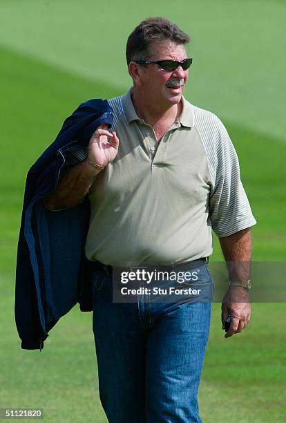 England selector Rodney Marsh looks on during England nets ahead of tomorrows Second Test Match between England and West Indies at Edgbaston on July...