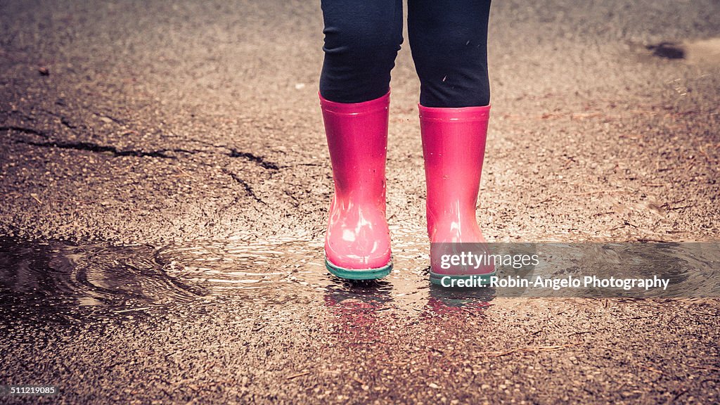 Ankle boots child roses