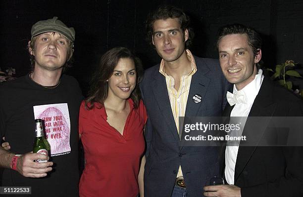 Chris Coco, Jessica de Rothschild, Anthony de Rothschild and Sacha Putman attend Chris Coco and Sacha Puttnam's performance and party celebrating...