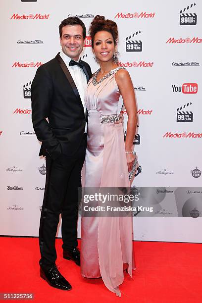 Kai Schumann and Marva Schreiber attend the 99Fire-Film-Award 2016 at Admiralspalast on February 18, 2016 in Berlin, Germany.