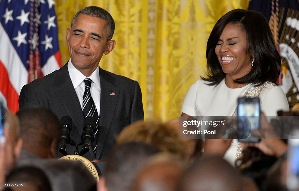 President Obama and First Lady Address Reception For Black History Month