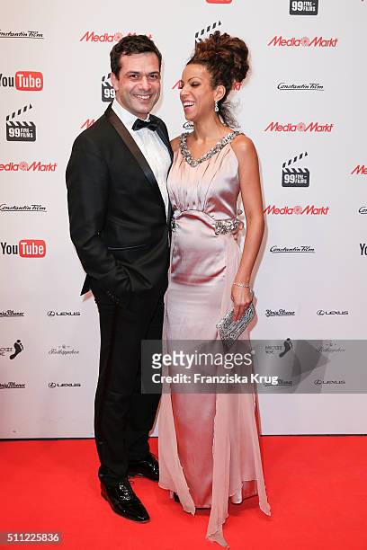 Kai Schumann and Marva Schreiber attend the 99Fire-Film-Award 2016 at Admiralspalast on February 18, 2016 in Berlin, Germany.