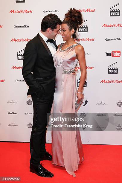 Kai Schumann and Marva Schreiber attend the 99Fire-Film-Award 2016 at Admiralspalast on February 18, 2016 in Berlin, Germany.