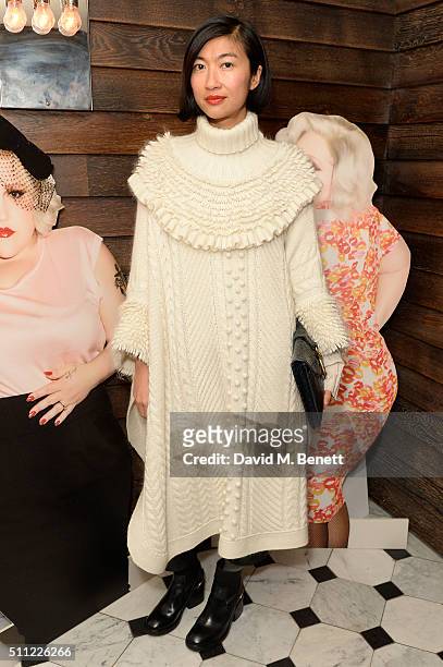 Mimi Xu attends the Beth Ditto Collection Launch Party at The London Edition Hotel on February 18, 2016 in London, England.