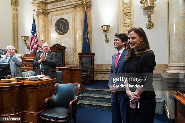 In this handout photo provided by Save the Children, actress Jennifer Garner, who serves as a Save the Children trustee and artist ambassador, and...