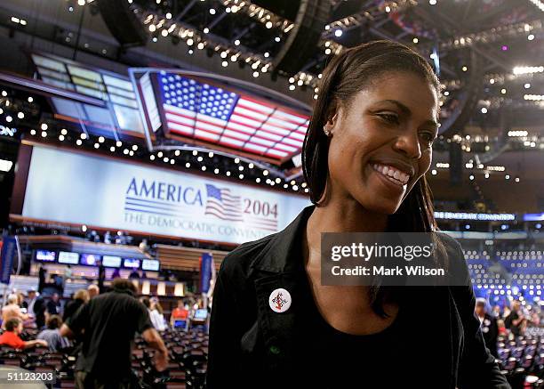 Omarosa Manigault-Stallworth, former contestant on ?The Apprentice? reality show, attends the Demoratic National Convention at the FleetCenter July...