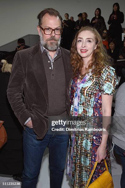 John Currin and Rachel Feinstein attend the Marc Jacobs Fall 2016 fashion show during New York Fashion Week at Park Avenue Armory on February 18,...