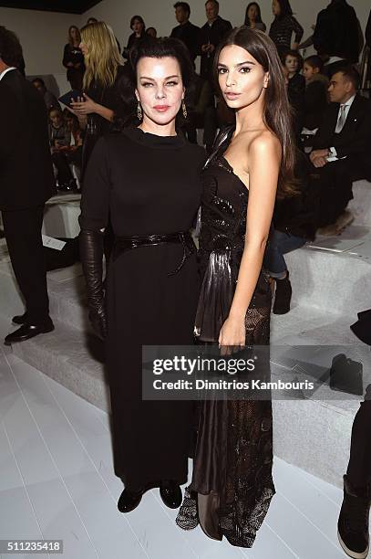 Actress Debi Mazar and model Emily Ratajkowski attend the Marc Jacobs Fall 2016 fashion show during New York Fashion Week at Park Avenue Armory on...