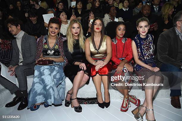 Andra Day, Odeya Rush, Ashley Benson, Amandla Stenberg, and Kiernan Shipka attend the Marc Jacobs Fall 2016 fashion show during New York Fashion Week...