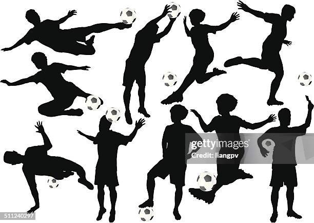 fußball-spieler - moving past stock-grafiken, -clipart, -cartoons und -symbole