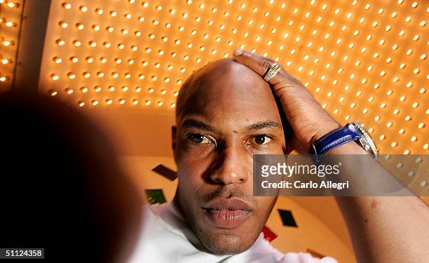 Rapper Sticky Fingaz arrives for the premiere of the film "Open Water" on July 28, 2004 in Los Angeles, California.