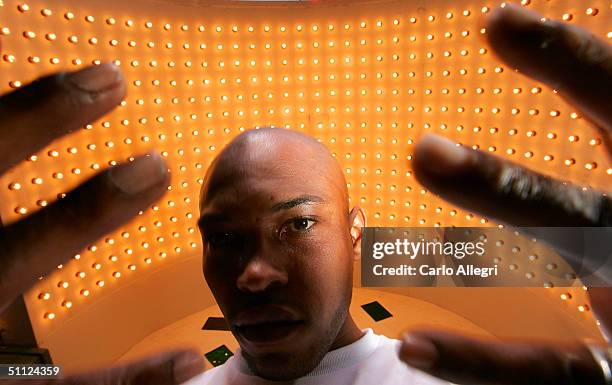 Rapper Sticky Fingaz arrives for the premiere of the film "Open Water" on July 28, 2004 in Los Angeles, California.