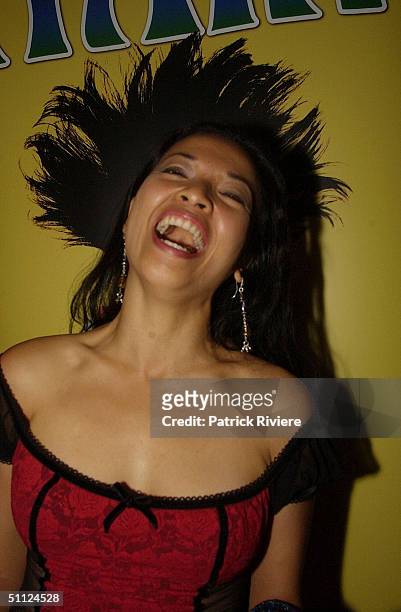 Natalie Mendoza at the opening night of the rock musical 'Hair' at the Capitol Theatre in Sydney. .