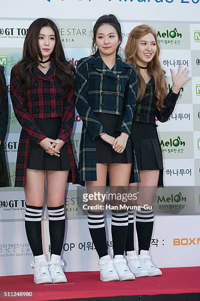 Girl group Red Velvet attends the 5th Gaon Chart K-Pop Awards on February 17, 2016 in Seoul, South Korea.