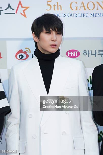 Boy band VIXX attends the 5th Gaon Chart K-Pop Awards on February 17, 2016 in Seoul, South Korea.