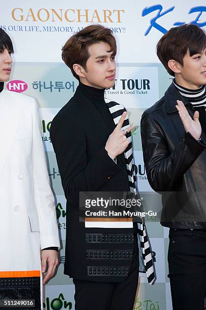 Boy band VIXX attends the 5th Gaon Chart K-Pop Awards on February 17, 2016 in Seoul, South Korea.