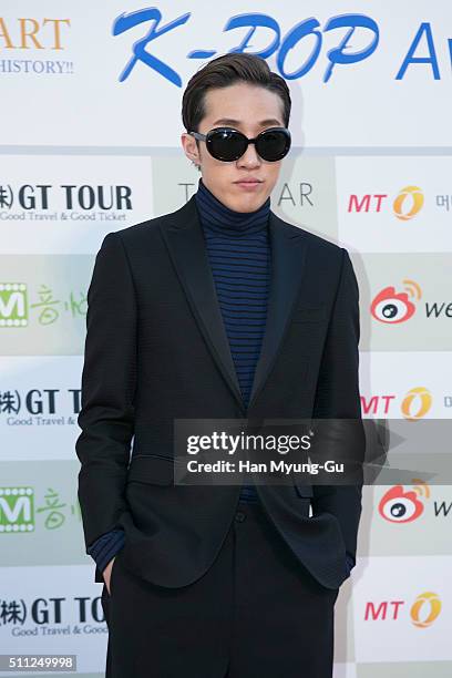 Singer Zion.T attends the 5th Gaon Chart K-Pop Awards on February 17, 2016 in Seoul, South Korea.